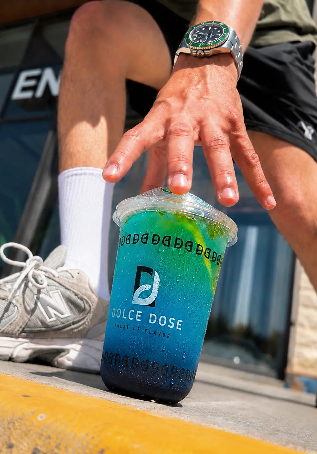 Dolce Dose blue drink campaign