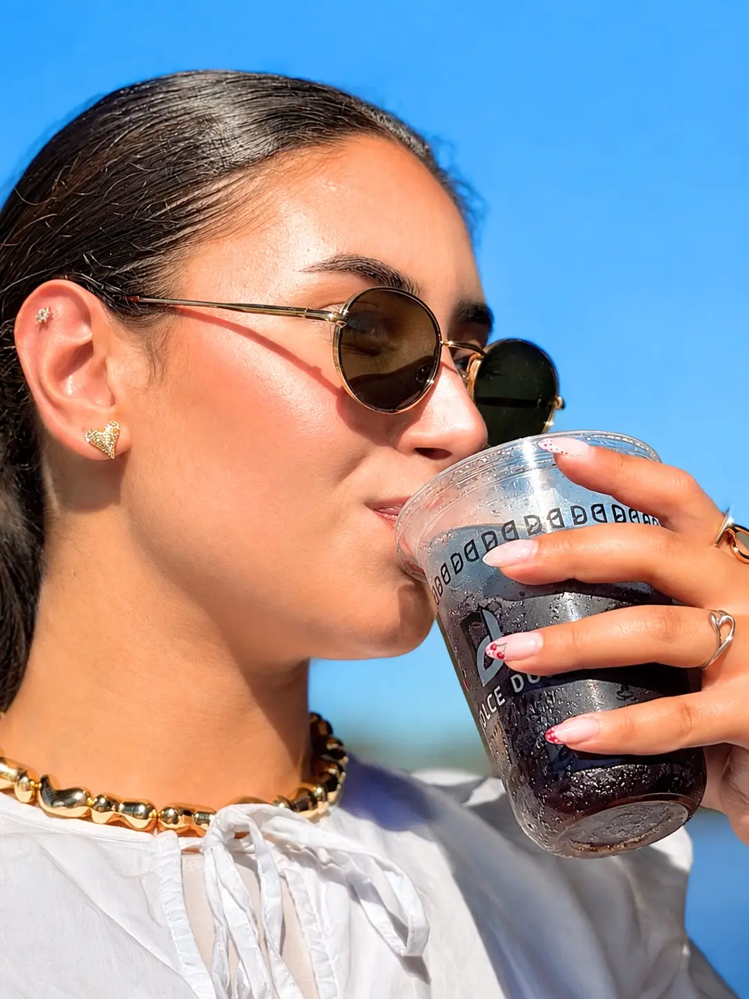 Dolce Dose lifestyle drink campaign portrait