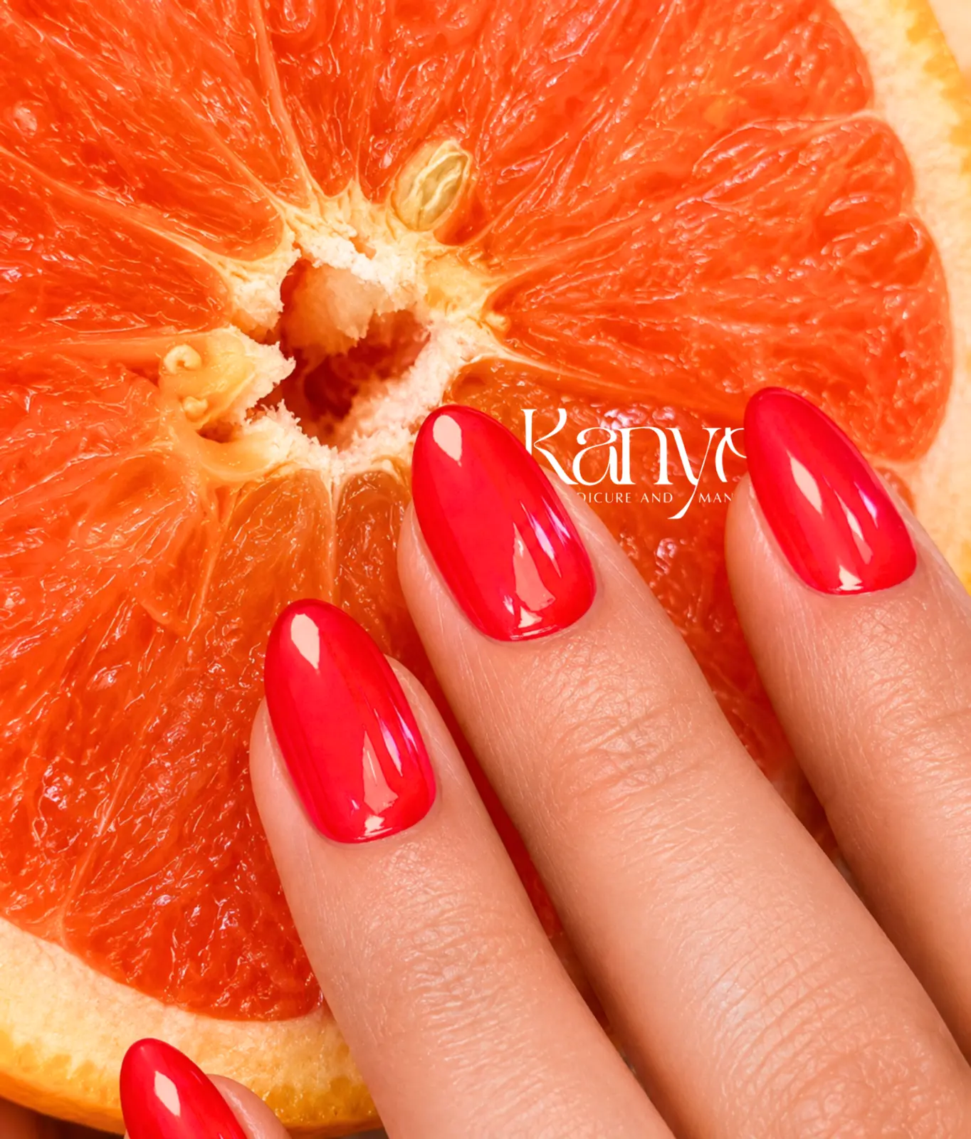 Kanyo red manicure citrus campaign